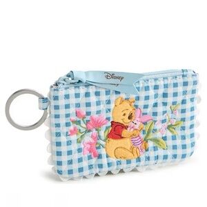 Vera Bradley Disney Winnie the Pooh Springtime Gingham Zip ID Case NWT
